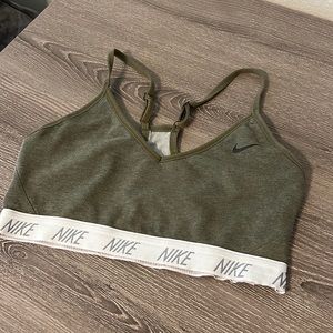 Nike Indy sports bra medium olive green